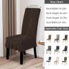 Easy-Going Dining Chair Covers Stretch Parsons Chair Slipcover with Skirt Chair Covers for Dining Room Restaurant Banquet (2 PCS, Light Gray)(Chocolate)