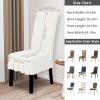 Easy-Going Dining Chair Covers Stretch Parsons Chair Slipcover with Skirt Chair Covers for Dining Room Restaurant Banquet (2 PCS, Light Gray)(Cream)