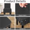 Easy-Going Dining Chair Covers Stretch Parsons Chair Slipcover with Skirt Chair Covers for Dining Room Restaurant Banquet (2 PCS, Light Gray)(Dark Gray)