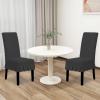 Easy-Going Dining Chair Covers Stretch Parsons Chair Slipcover with Skirt Chair Covers for Dining Room Restaurant Banquet (2 PCS, Light Gray)(Dark Gray)