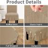 Easy-Going Dining Chair Covers Stretch Parsons Chair Slipcover with Skirt Chair Covers for Dining Room Restaurant Banquet (2 PCS, Light Gray)(Khaki)
