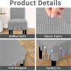 Easy-Going Dining Chair Covers Stretch Parsons Chair Slipcover with Skirt Chair Covers for Dining Room Restaurant Banquet (2 PCS, Light Gray)(Light Gray)