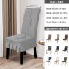 Easy-Going Dining Chair Covers Stretch Parsons Chair Slipcover with Skirt Chair Covers for Dining Room Restaurant Banquet (2 PCS, Light Gray)(Light Gray)
