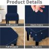 Easy-Going Dining Chair Covers Stretch Parsons Chair Slipcover with Skirt Chair Covers for Dining Room Restaurant Banquet (2 PCS, Light Gray)(Navy)