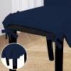 Easy-Going Dining Chair Covers Stretch Parsons Chair Slipcover with Skirt Chair Covers for Dining Room Restaurant Banquet (2 PCS, Light Gray)(Navy)