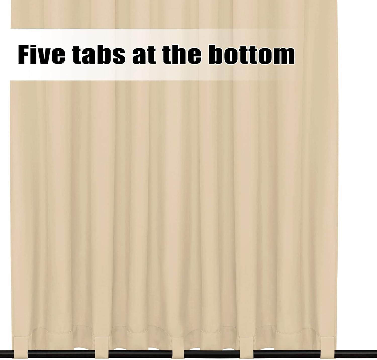 image:imageEasyGoing Outdoor Curtains Waterproof Windproof Weatherproof Curtain for Patio Cabana Porch Pergola and Gazebo Grommet Top and Tab Bottom Drape 1panel 54x84 inch BeigeBeige