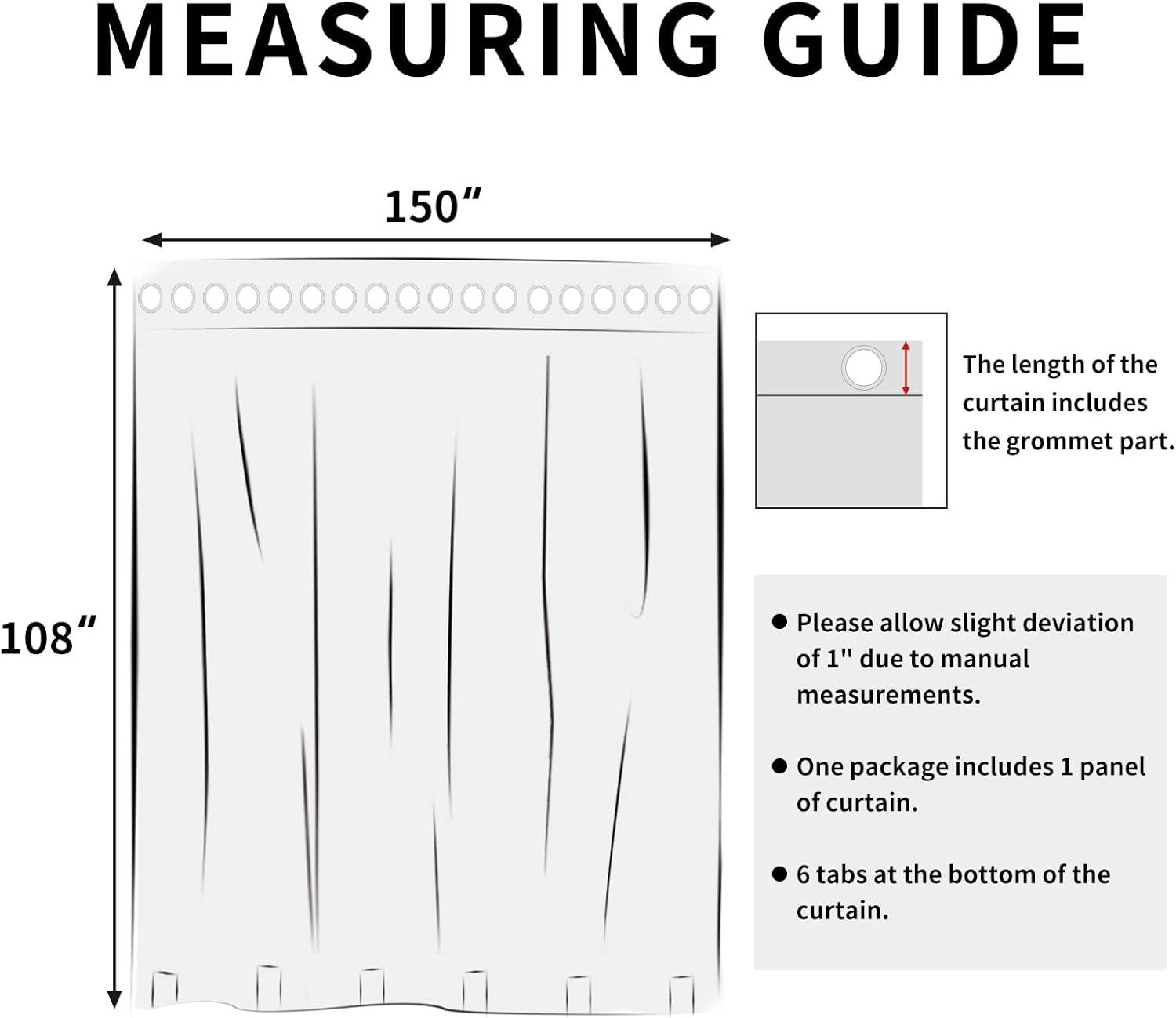 image:imageEasyGoing Outdoor Curtains Waterproof Windproof Weatherproof Curtain for Patio Cabana Porch Pergola and Gazebo Grommet Top and Tab Bottom Drape 1panel 54x84 inch BeigeBlack