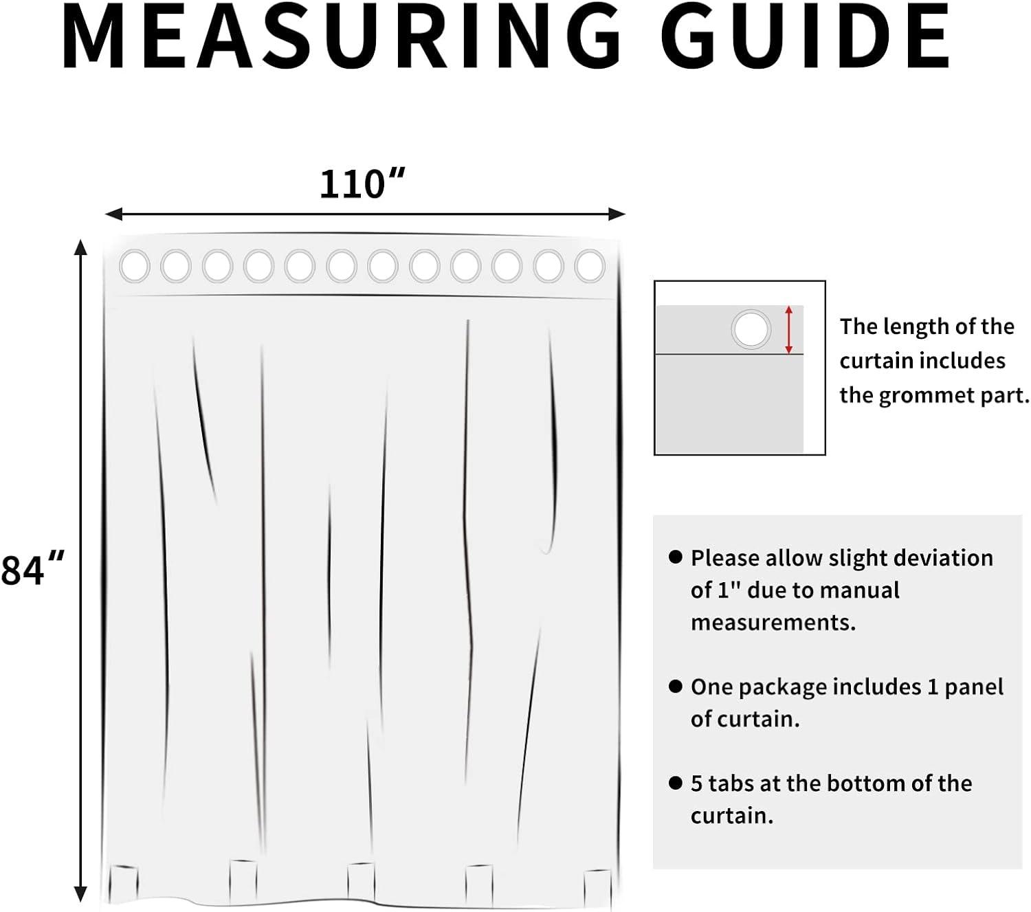 image:imageEasyGoing Outdoor Curtains Waterproof Windproof Weatherproof Curtain for Patio Cabana Porch Pergola and Gazebo Grommet Top and Tab Bottom Drape 1panel 54x84 inch BeigeSky Blue