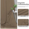 Easy-Going Blackout Curtains for Bedroom, Solid Thermal Insulated Grommet and Noise Reduction Window Drapes, Room Darkening Curtains for Living Room, 2 Panels(42×63 in, Dark Brown)(Camel)