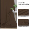Easy-Going Blackout Curtains for Bedroom, Solid Thermal Insulated Grommet and Noise Reduction Window Drapes, Room Darkening Curtains for Living Room, 2 Panels(42×63 in, Dark Brown)(Brown)