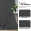 Easy-Going Blackout Curtains for Bedroom, Solid Thermal Insulated Grommet and Noise Reduction Window Drapes, Room Darkening Curtains for Living Room, 2 Panels(42×63 in, Dark Brown)(Dark Gray)
