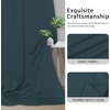 Easy-Going Blackout Curtains for Bedroom, Solid Thermal Insulated Grommet and Noise Reduction Window Drapes, Room Darkening Curtains for Living Room, 2 Panels(42×63 in, Dark Brown)(Bluestone)