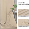 Easy-Going Blackout Curtains for Bedroom, Solid Thermal Insulated Grommet and Noise Reduction Window Drapes, Room Darkening Curtains for Living Room, 2 Panels(42×63 in, Dark Brown)(Beige)