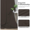 Easy-Going Blackout Curtains for Bedroom, Solid Thermal Insulated Grommet and Noise Reduction Window Drapes, Room Darkening Curtains for Living Room, 2 Panels(42×63 in, Dark Brown)(Coffee)