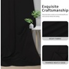 Easy-Going Blackout Curtains for Bedroom, Solid Thermal Insulated Grommet and Noise Reduction Window Drapes, Room Darkening Curtains for Living Room, 2 Panels(42×63 in, Dark Brown)(Black)