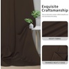 Easy-Going Blackout Curtains for Bedroom, Solid Thermal Insulated Grommet and Noise Reduction Window Drapes, Room Darkening Curtains for Living Room, 2 Panels(42×63 in, Dark Brown)(Dark Brown)
