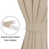 Easy-Going Blackout Door Curtains, Rod Pocket Privacy Light Filtering Sidelight Curtains French Door Curtains with Tieback, 1 Panel, 25×40 inch, Bluestone(Beige)