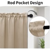 Easy-Going Blackout Door Curtains, Rod Pocket Privacy Light Filtering Sidelight Curtains French Door Curtains with Tieback, 1 Panel, 25×40 inch, Bluestone(Beige)
