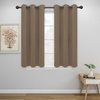Easy-Going Blackout Curtains for Bedroom, Solid Thermal Insulated Grommet and Noise Reduction Window Drapes, Room Darkening Curtains for Living Room, 2 Panels(42×63 in, Dark Brown)(Camel)