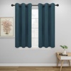 Easy-Going Blackout Curtains for Bedroom, Solid Thermal Insulated Grommet and Noise Reduction Window Drapes, Room Darkening Curtains for Living Room, 2 Panels(42×63 in, Dark Brown)(Bluestone)
