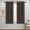 Easy-Going Blackout Curtains for Bedroom, Solid Thermal Insulated Grommet and Noise Reduction Window Drapes, Room Darkening Curtains for Living Room, 2 Panels(42×63 in, Dark Brown)(Coffee)