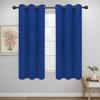Easy-Going Blackout Curtains for Bedroom, Solid Thermal Insulated Grommet and Noise Reduction Window Drapes, Room Darkening Curtains for Living Room, 2 Panels(42×63 in, Dark Brown)(Classic Blue)