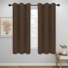 Easy-Going Blackout Curtains for Bedroom, Solid Thermal Insulated Grommet and Noise Reduction Window Drapes, Room Darkening Curtains for Living Room, 2 Panels(42×63 in, Dark Brown)(Brown)