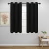 Easy-Going Blackout Curtains for Bedroom, Solid Thermal Insulated Grommet and Noise Reduction Window Drapes, Room Darkening Curtains for Living Room, 2 Panels(42×63 in, Dark Brown)(Black)