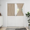 Easy-Going Blackout Door Curtains, Rod Pocket Privacy Light Filtering Sidelight Curtains French Door Curtains with Tieback, 1 Panel, 25×40 inch, Bluestone(Beige)