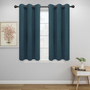 Easy-Going Blackout Curtains for Bedroom, Solid Thermal Insulated Grommet and Noise Reduction Window Drapes, Room Darkening Curtains for Living Room, 2 Panels(42×63 in, Dark Brown)(Bluestone)