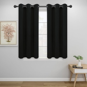 Easy-Going Blackout Curtains for Bedroom, Solid Thermal Insulated Grommet and Noise Reduction Window Drapes, Room Darkening Curtains for Living Room, 2 Panels(42×63 in, Dark Brown)(Black)